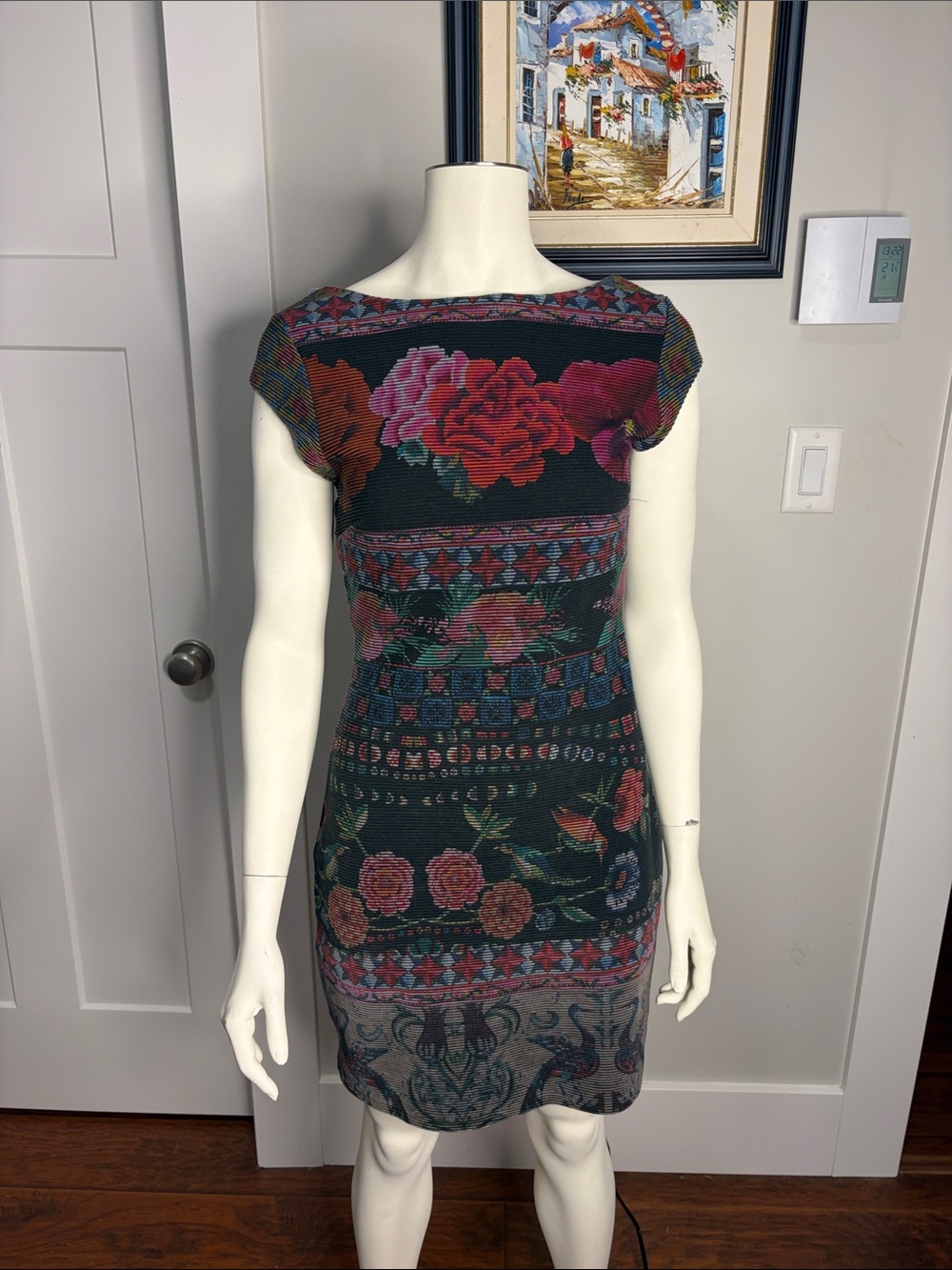 Desigual floral Pattern Cap-Sleeve Sheath Dress